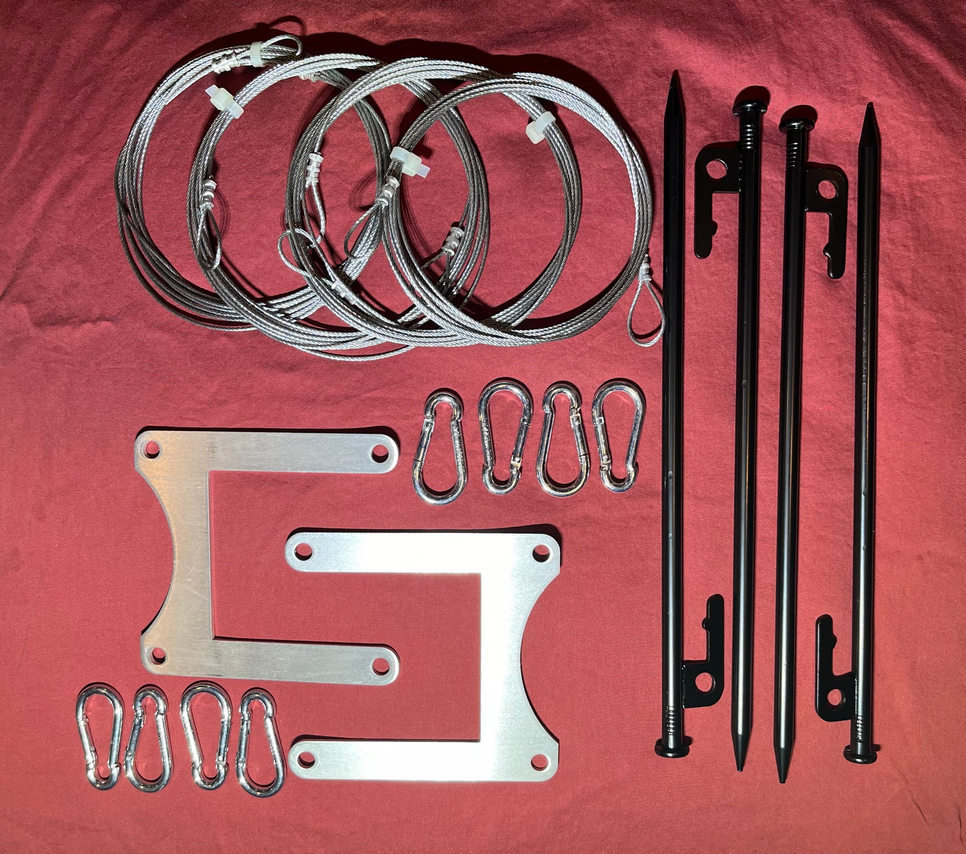 Skelly Kit WITH STRAIGHT STAKES - Brackets, Clips, Wire, and Heavy-Duty Straight Stakes