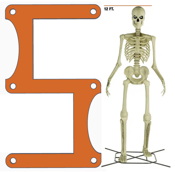 Skelly Kit WITH STRAIGHT STAKES - Brackets, Clips, Wire, and Heavy-Duty Straight Stakes